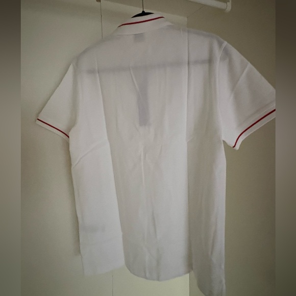 Burberry Men's Grenford Polo White & Red size large brand new AUTHENTIC - Picture 5 of 7